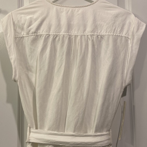 NWT Anthropologie - Cloth & Stone - Button-Front Mini Dress in White - Picture 14 of 14